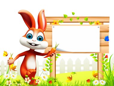 Posterli mutlu tavşan