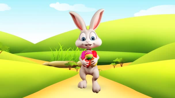 Mutlu Paskalya tavşanları — Stok video