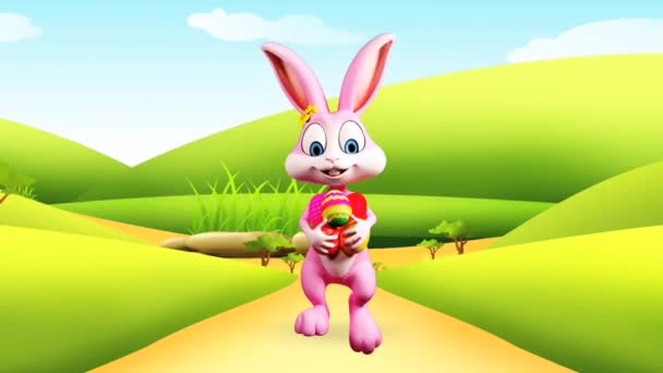 快乐的复活节兔子 — 图库视频影像