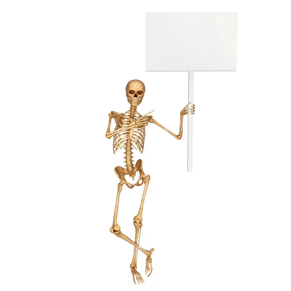 Esqueleto mostrando signo —  Fotos de Stock