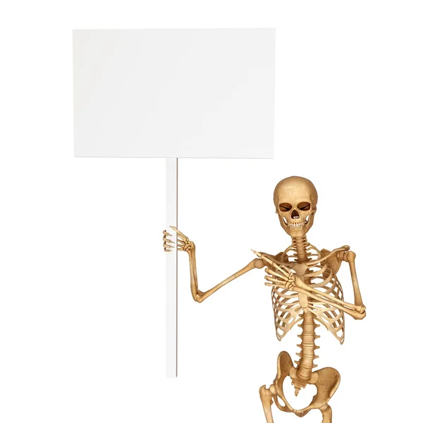 Esqueleto mostrando signo — Foto de Stock