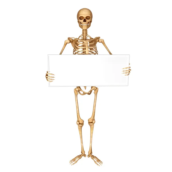 Esqueleto mostrando signo — Foto de Stock