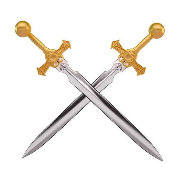 Two sword in apposite direction — Stock Photo, Image