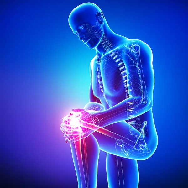 Male knee pain — Stock Photo, Image