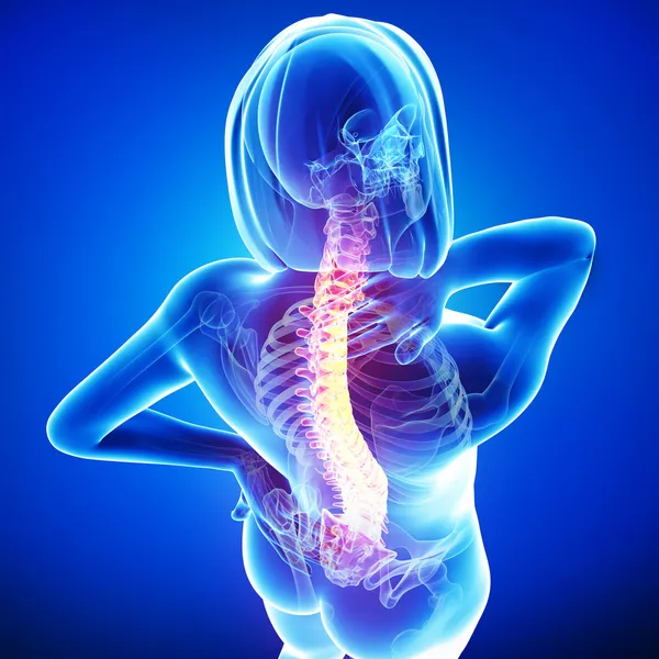 Female spine pain — Stock Photo, Image