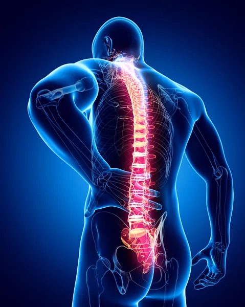 Male spine pain — Stock Photo, Image