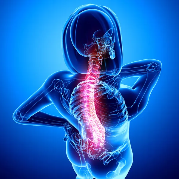 Female spine pain — Stock Photo, Image