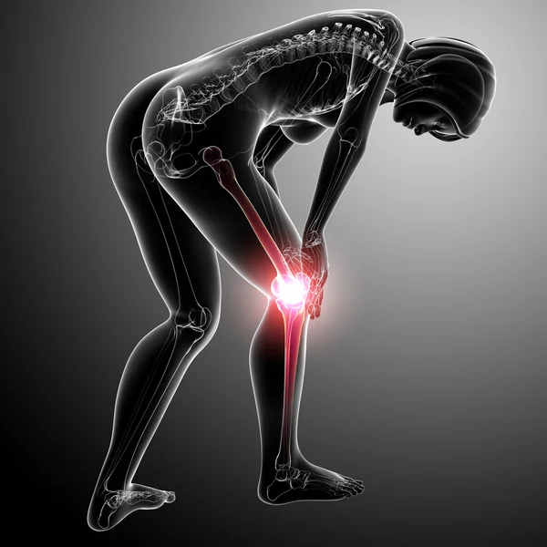 男性膝关节疼痛 — 图库照片