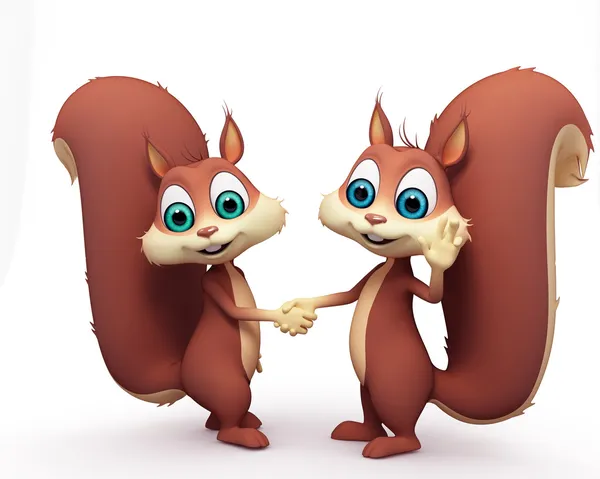 Two funny squirrels — Stock Photo, Image