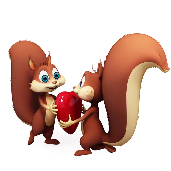 Dwa słodkie wiewiórki mężczyzna i kobieta — Zdjęcie stockowe