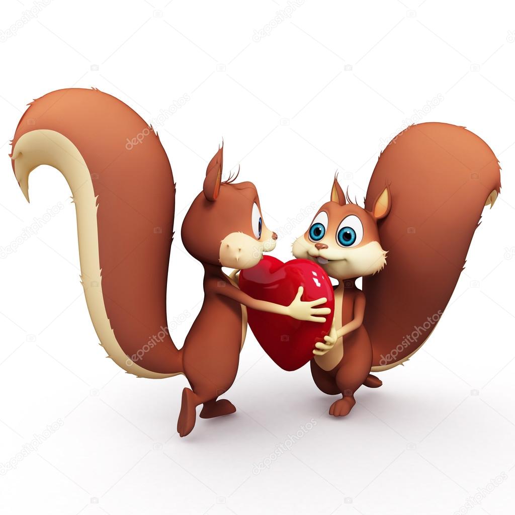 Two cute squirrels male and female Stock Photo by ©pixologic 22792586