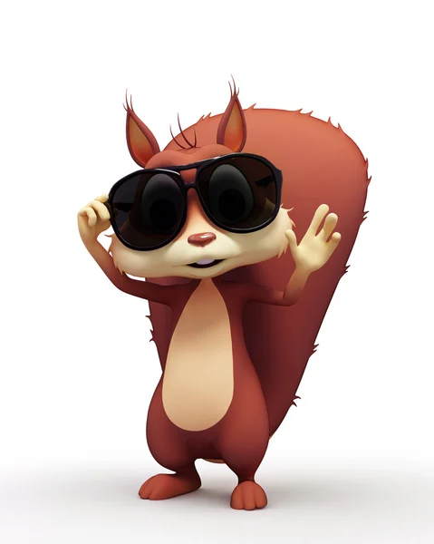 재미있는 다람쥐의 삽화 — 스톡 사진