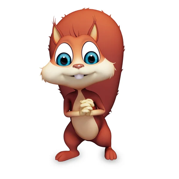 Illustration des lustigen Eichhörnchens — Stockfoto