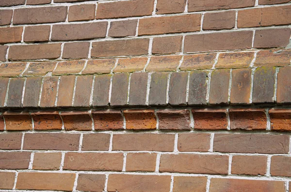 Hintergrund Ist Eine Alte Ziegelmauer Die Wand Besteht Aus Roten — Stockfoto