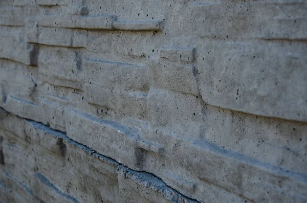 ブロックで作られた現代の灰色のコンクリート壁の質感は — ストック写真