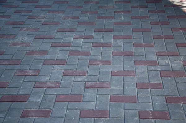 View Grungy Cobblestone Street Puddles City Pattern — Stock Photo, Image