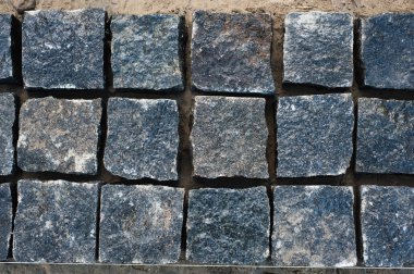 Bakış açısına göre taş kaldırım dokusu maddi gri