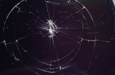 Çatallı kırık cam dokusu. Kırık ekran Smartphone 'unun şoktan soyutlanması