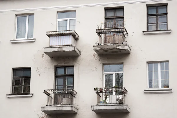 Old balconies in Minsk — Stock Photo, Image