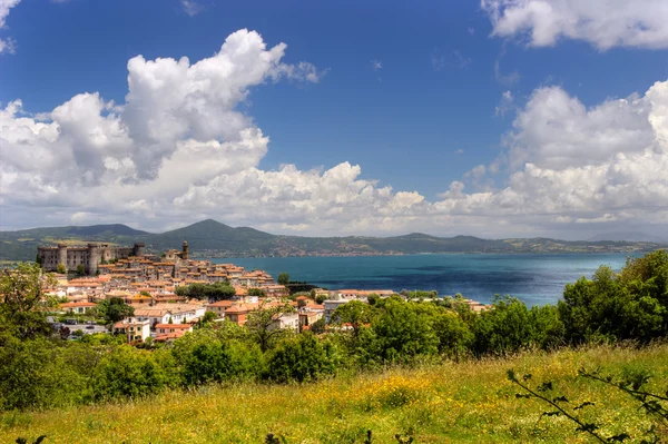 Bracciano Cloudscape Hdr — Stockfoto