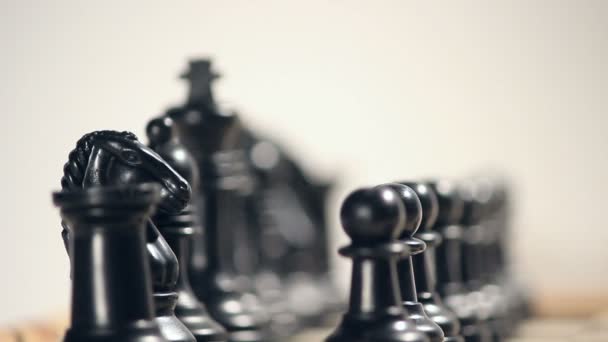 Shifting focus on chess Royalty Free Stock Video