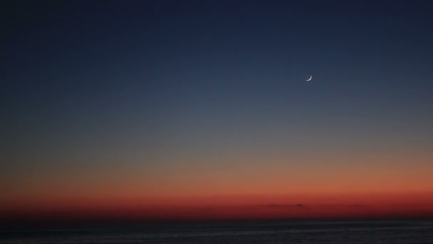 Luna di mare al tramonto — Video Stock