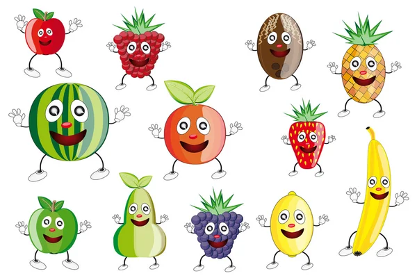 Dibujos animados de frutas fotos de stock, imágenes de Dibujos animados de  frutas sin royalties | Depositphotos