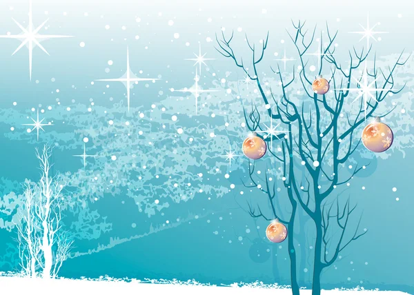 Árbol de Navidad con decoraciones — Vector de stock