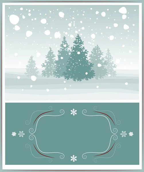 Postal de Navidad — Vector de stock