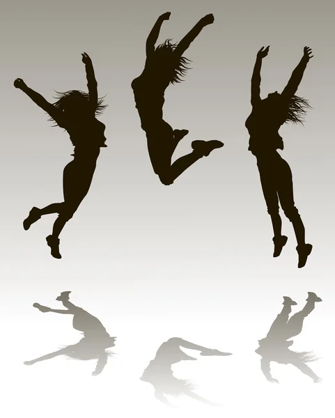 kadın atlama siluet