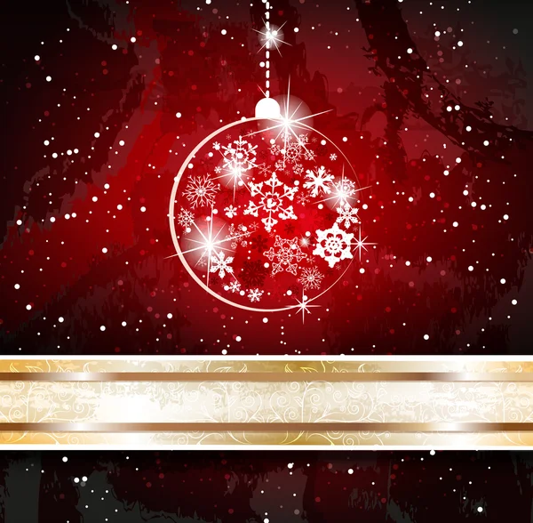 Background with christmas baubles — Stock Vector