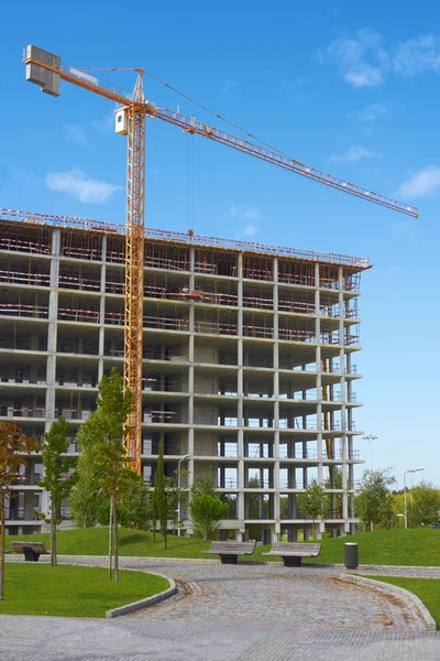 Byggeplass med høy høyde – stockfoto