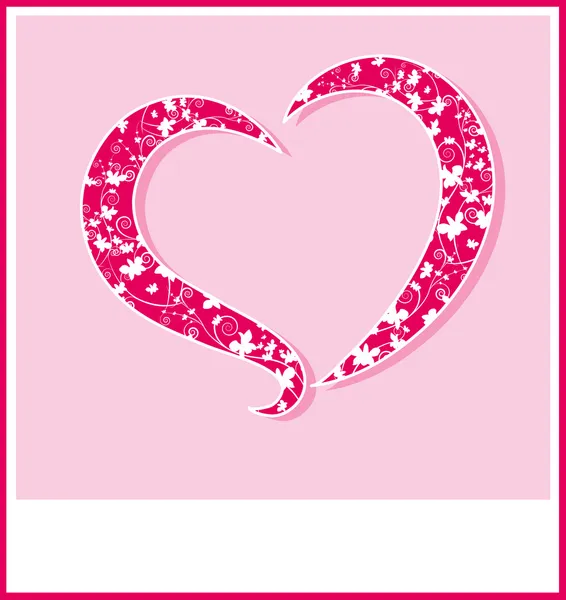 Pink Valentine's day background with hearts — Stock Vector