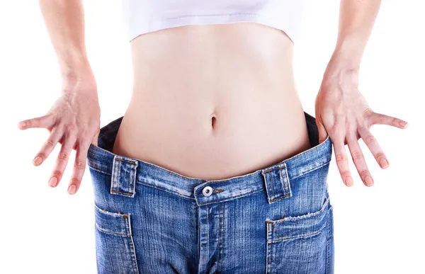 ince kadın onu kilo kaybı bir kot pa