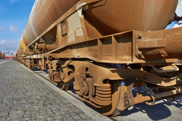 Chain of cargo wagons — Stock Photo, Image