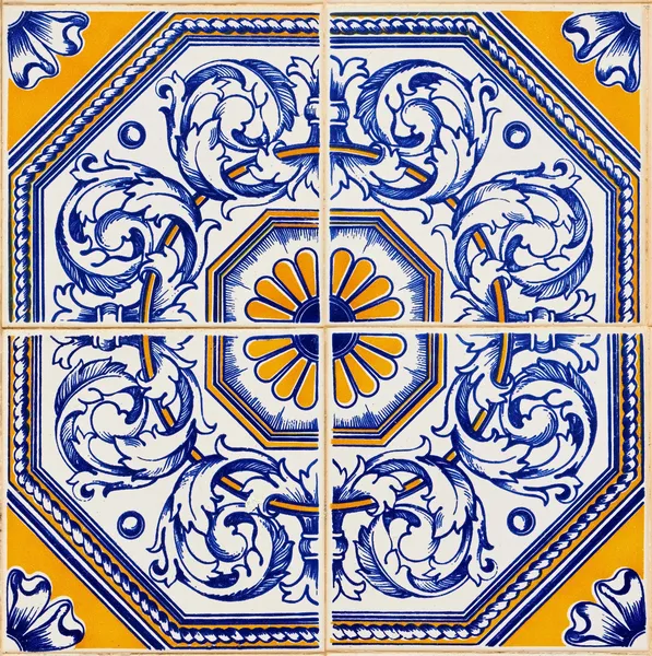 geleneksel Portekiz azulejos