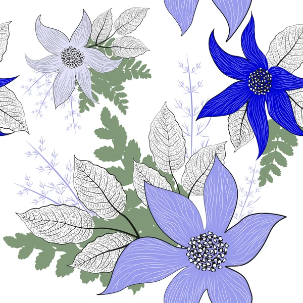 Naadloos bloemenpatroon — Stockvector