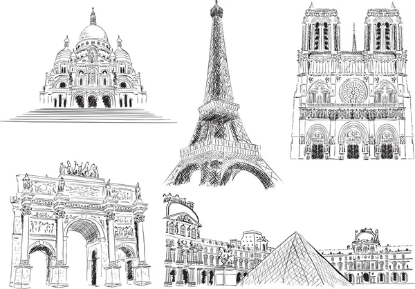 Пам'ятками Парижа — стоковий вектор