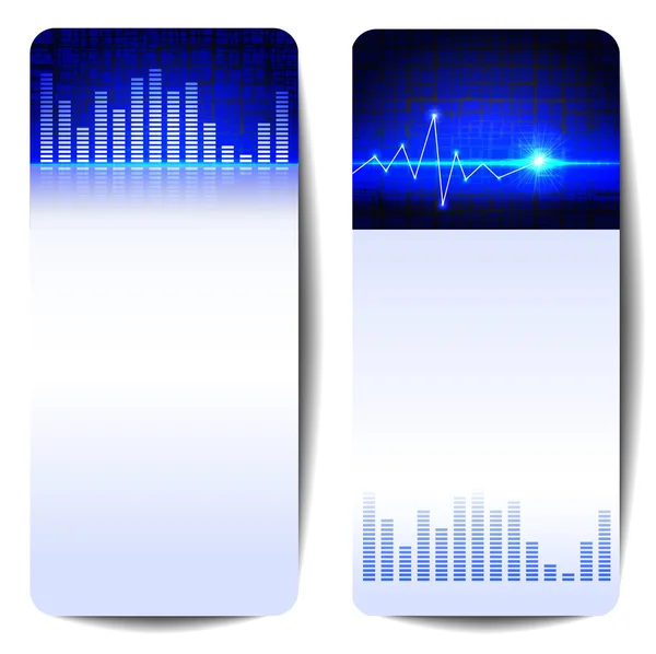 Digital sound wave banner — Stock Vector