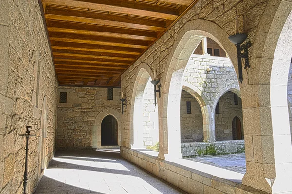 Vnitřní pohled na palác duques de braganca, v guimaraes, por — Stock fotografie