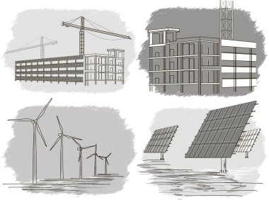 Ekoloji vektör arka plan kavramı