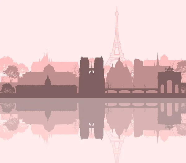 Городской горизонт Парижа — стоковый вектор