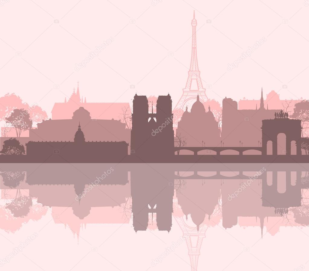 Paris France city skyline