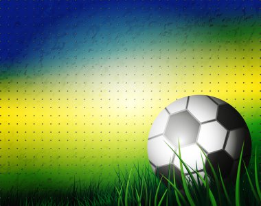 Futbol tasarım için arka plan. Brezilya bayrağı renkleri