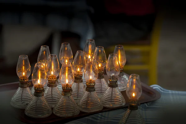 Oil lamps used for lighting — Stock Photo, Image