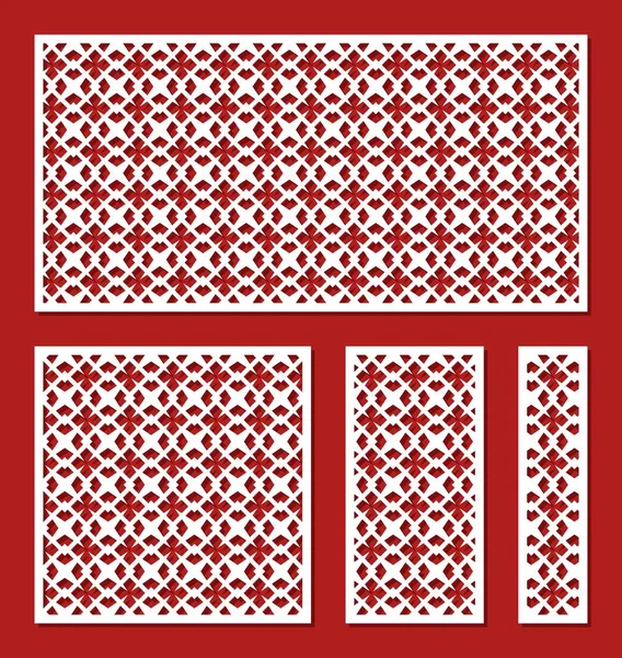 Set Aus Quadratischen Rechteckigen Platten Gitter Grenzen Mit Einem Geometrischen — Stockvektor