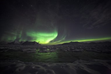Kuzey ışıkları (Aurora Borealis doğal olgusu)