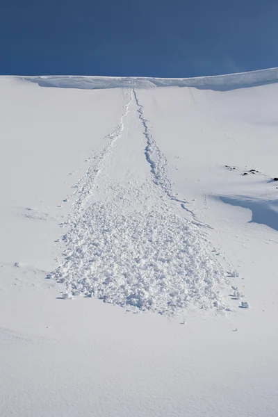 Valanga di neve — Foto Stock