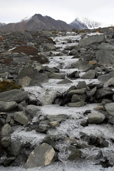 Zugefrorener arktischer Fluss — Stockfoto