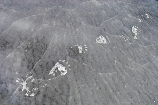 Yeti fotavtryck på is — Stockfoto